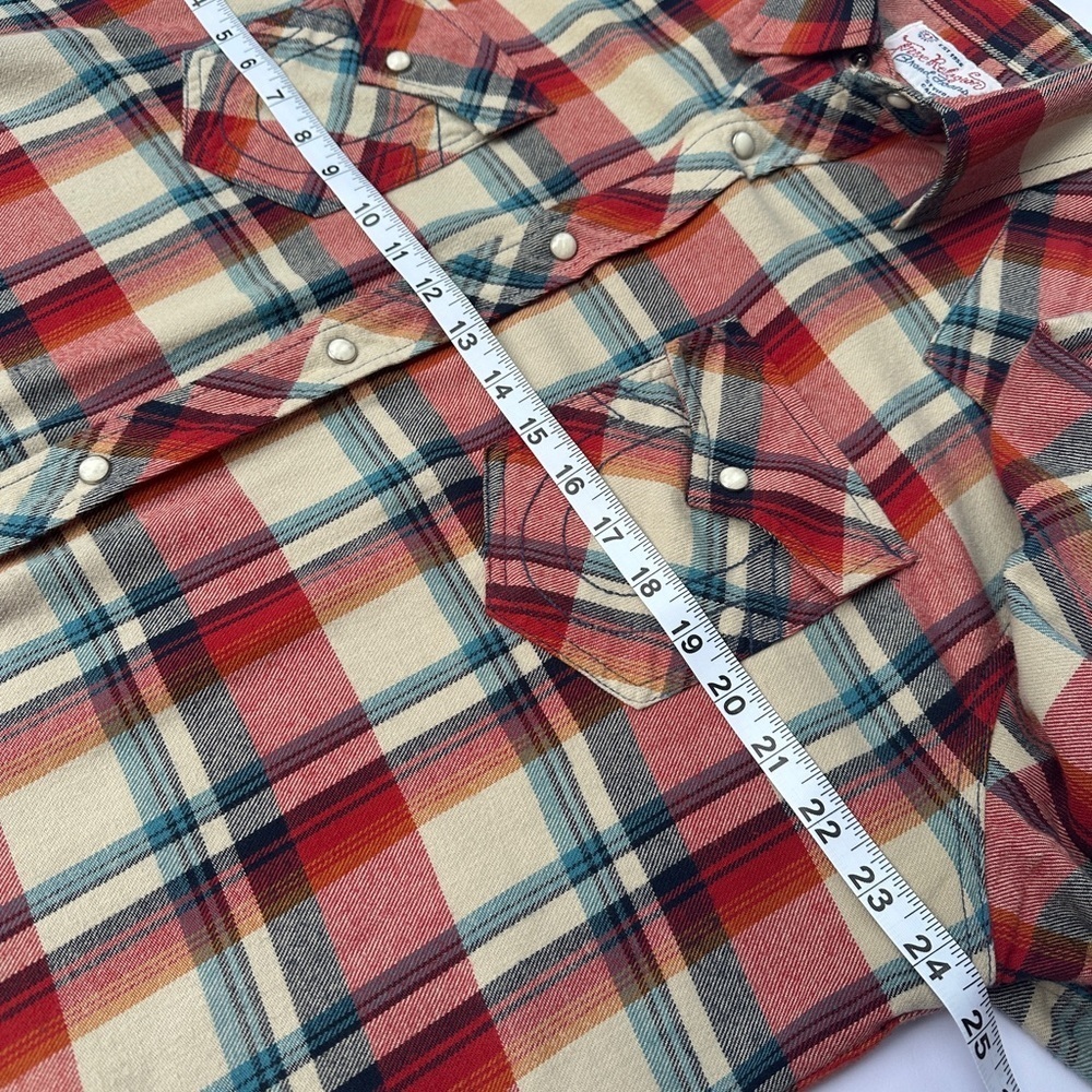 Men’s Authentic True Religion Jean Company Shirt (Size 3XL) Red And Tan - Picture 3 of 10